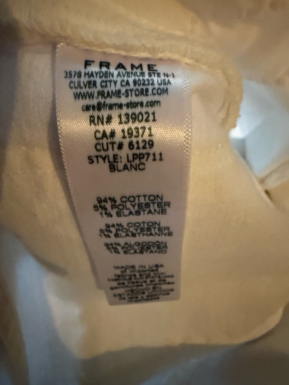 Frame Denim White Le Palazzo Wide-Leg High-Rise Jeans 29 - Picture 3 of 7